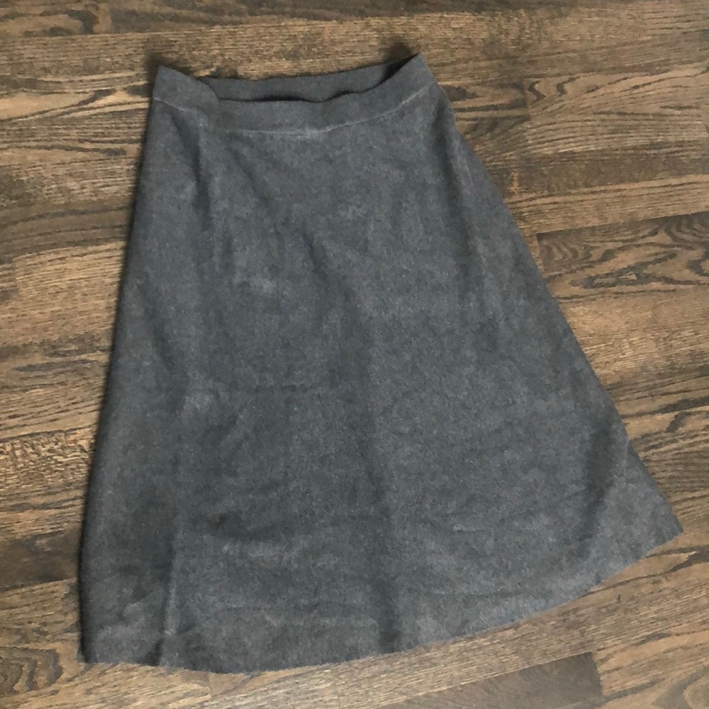Long A line thick cotton skirt womens size L
